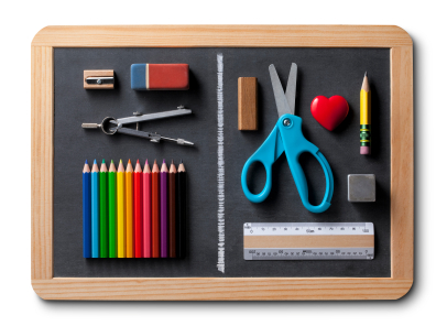 School pencil case items