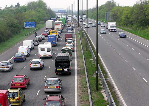 Traffic jam on the M4